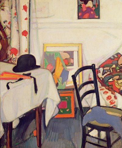 Interno con ventaglio giapponese, c.1915 da Samuel John Peploe